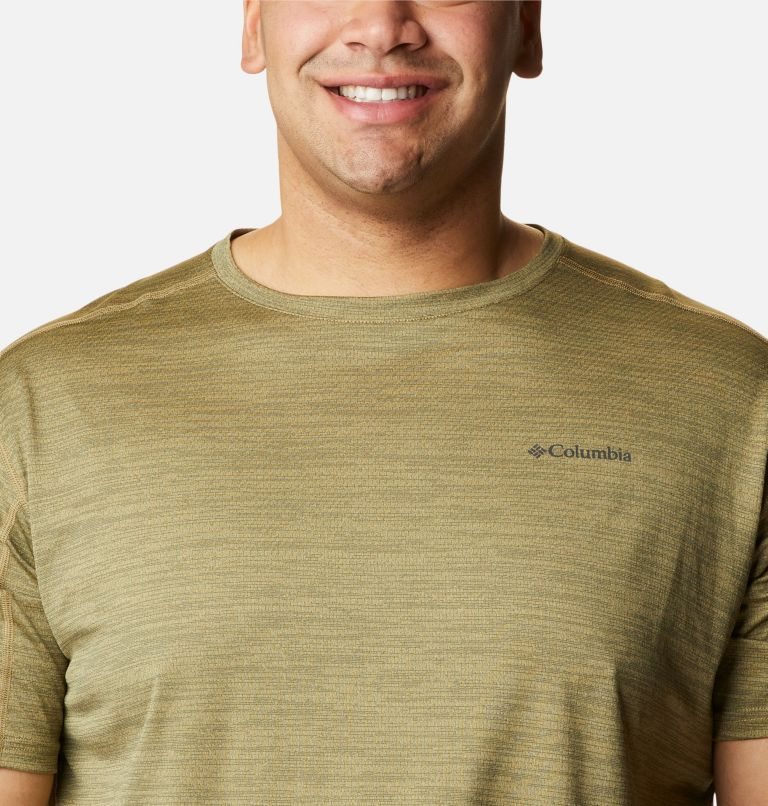 Men's Columbia Alpine Chill Zero Short Sleeve Crew T Shirts Olive | Plus Size CA-AAC1L